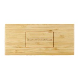 Custom Bamboo Wireless Charging Desk Clock