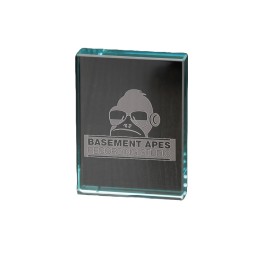 Tavoli Jade Glass Paperweight Award - Vertical