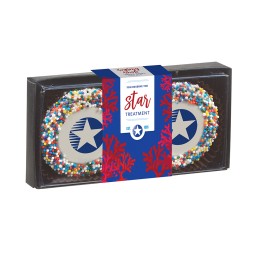 Rainbow Sprinkled Oreos® with Printed Logo in Gift Box - 2 pc