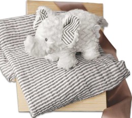 Olive & Cocoa® Musical Elephant & Swaddle New Baby Gift Crate