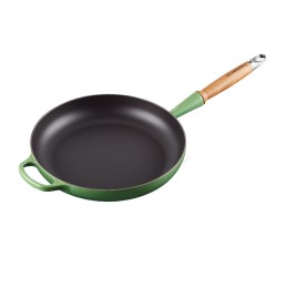 Le Creuset Bamboo Green Cast Iron Pan With Wooden Handle 28 Cm (UK/EU)