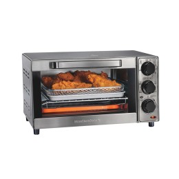 Sure-Crisp 4 Slice Air Fryer Toaster Oven, Stainless Steel
