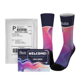 Custom 18" Dye-Sublimated Socks (Pair) Mailer Kit