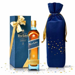Engraved Johnnie Walker Blue Label Scotch 750ml with Elegant Gift Bag