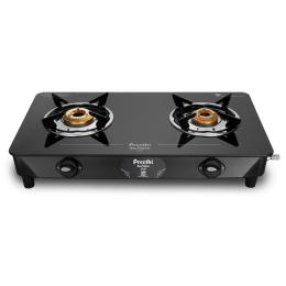 Preethi Zeal Glass Top 2 Burner Gas Stove - Gts123 (India Only)