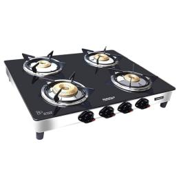 Maharaja Whiteline Belenus Glass 4B Gas Stove (India Only)