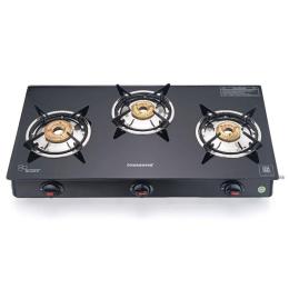 Sowbaghya 3 Burner Elite Glass Top Gas Stove (India Only)