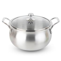 The Indus Valley Triply Ss Biryani Pot Glass Lid - 24Cm (India Only)