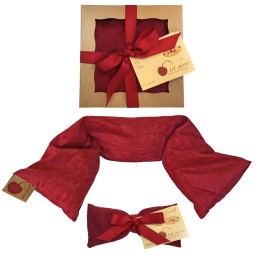 Hot Cherry® Relaxing Pillow & Wrap Gift Set - 3 pc. (Ultra Suede)