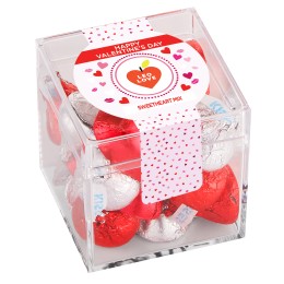 Valentine's Chocolate Kisses Sweetheart Mix Cube