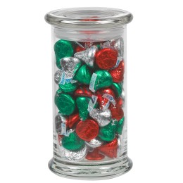 Holiday Hershey's® Kisses in Custom Candy Jar