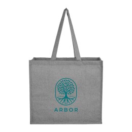 Recycled Cotton Shopper Tote with Laminated Interior - 4 oz.