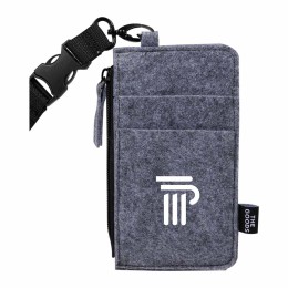THE GOODS™ Recycled Felt Lanyard Wallet