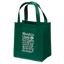 Little Non-Woven Heavy Duty Grocery Tote with Reinforced Bottom - 12" x 8" x 13"