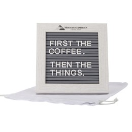 Custom Cipher Wood Frame with Plastic Letter Board