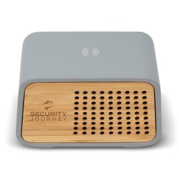 Temblor Bamboo Speaker and Wireless Charger