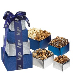 Custom Gourmet Popcorn Tower Gift Box Set