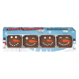 Chocolate Holiday Snowman Slider Box