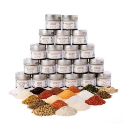 Gustus Vitae Ultimate Artisan Seasoning and Gourmet Sea Salt Collection - Set of 20