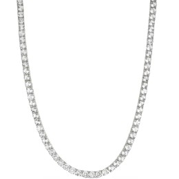 White Topaz Tennis Necklace - Silver