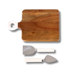 Jeanne Fitz Mini Charcuterie Board and Set of 2 Knives