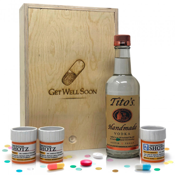 Tito's Get Well Soon 375ml Vodka Gift Set