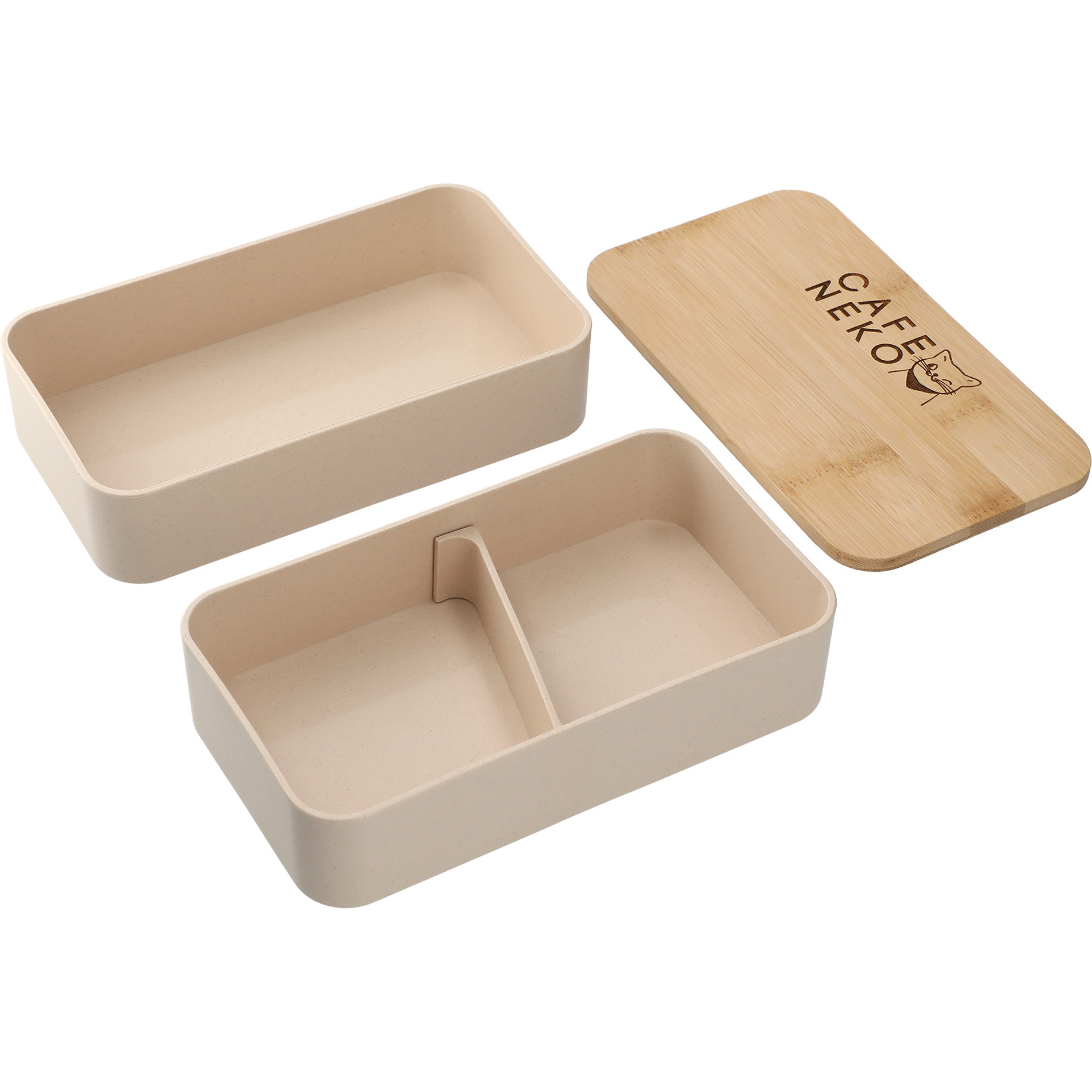 Custom Bamboo Bento Box w/BuiltIn Utensils Home & Office Shop Products