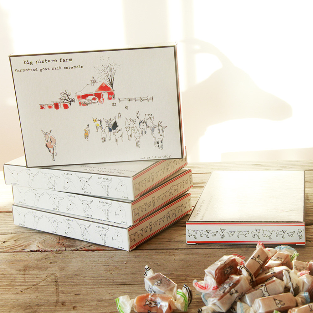Big Picture Farm Farmstead Goat Milk Caramels Storyboard Box