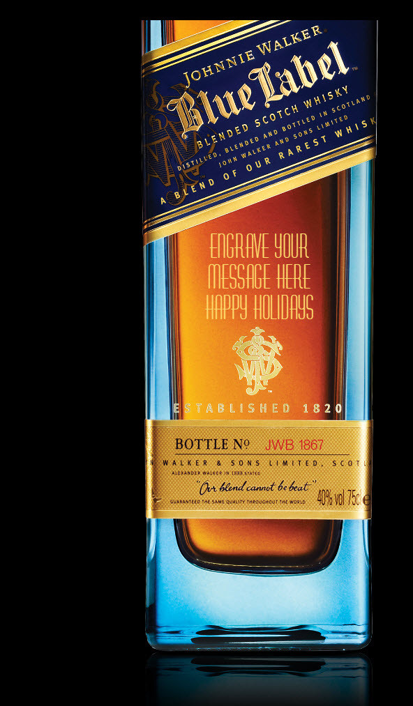 Johnnie Walker Blue Label Engraved Scotch Whisky 750ml