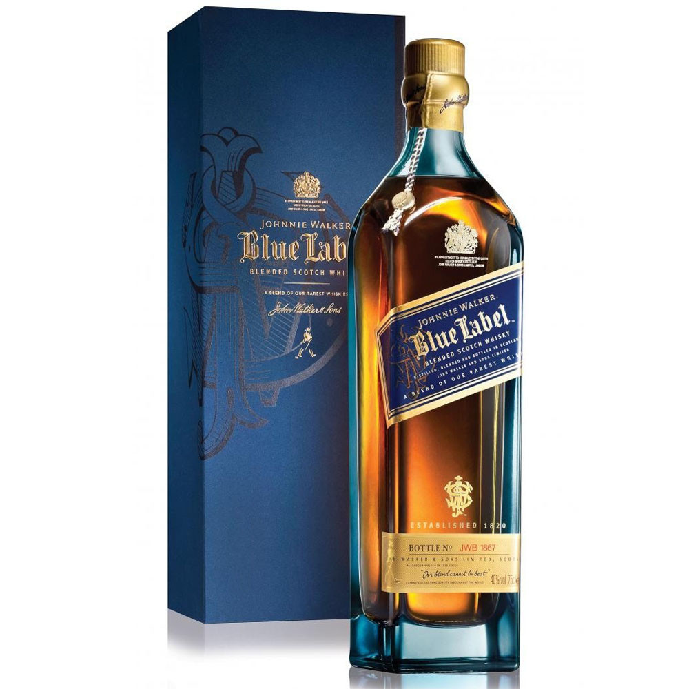 Johnnie Walker Blue 750ml Scotch with Dark Chocolate Peanuts ...