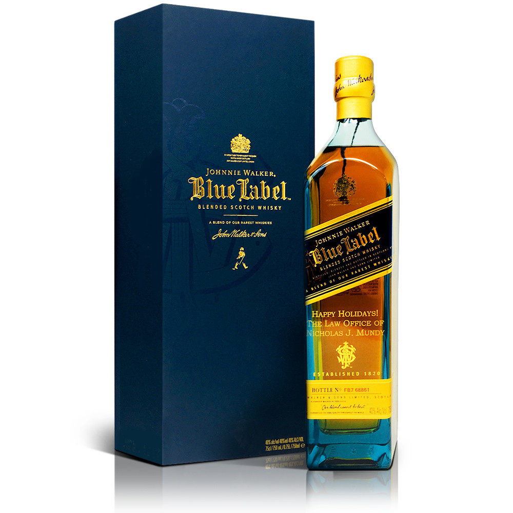 Johnnie Walker Blue Label Engraved Scotch Whisky 750ml