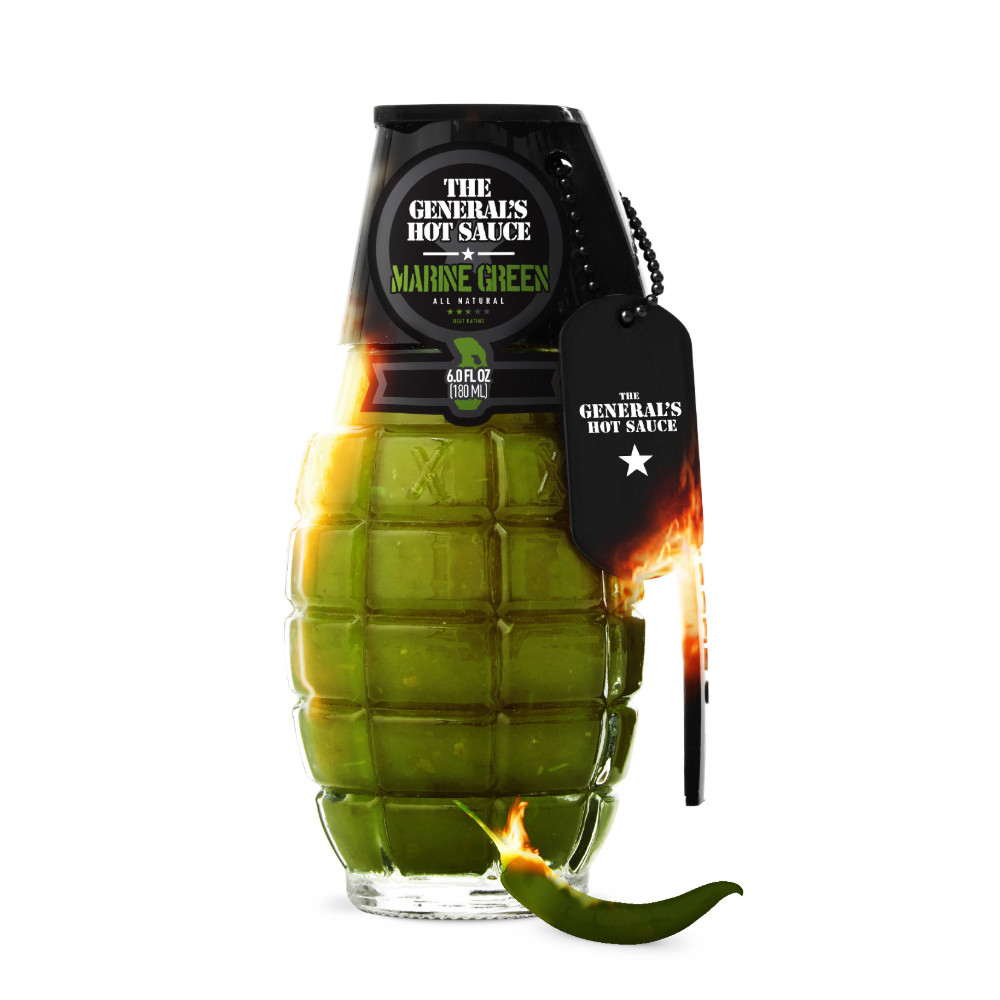 Custom Hot Sauce Grenade Hot Sauce 6 oz Bottle Custom Edible Shop