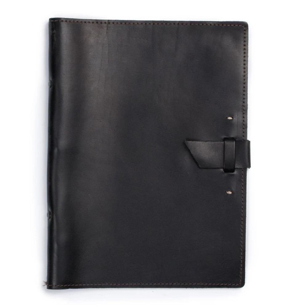 Personalized Soft Leather Binder with flap 8.5" x 11"