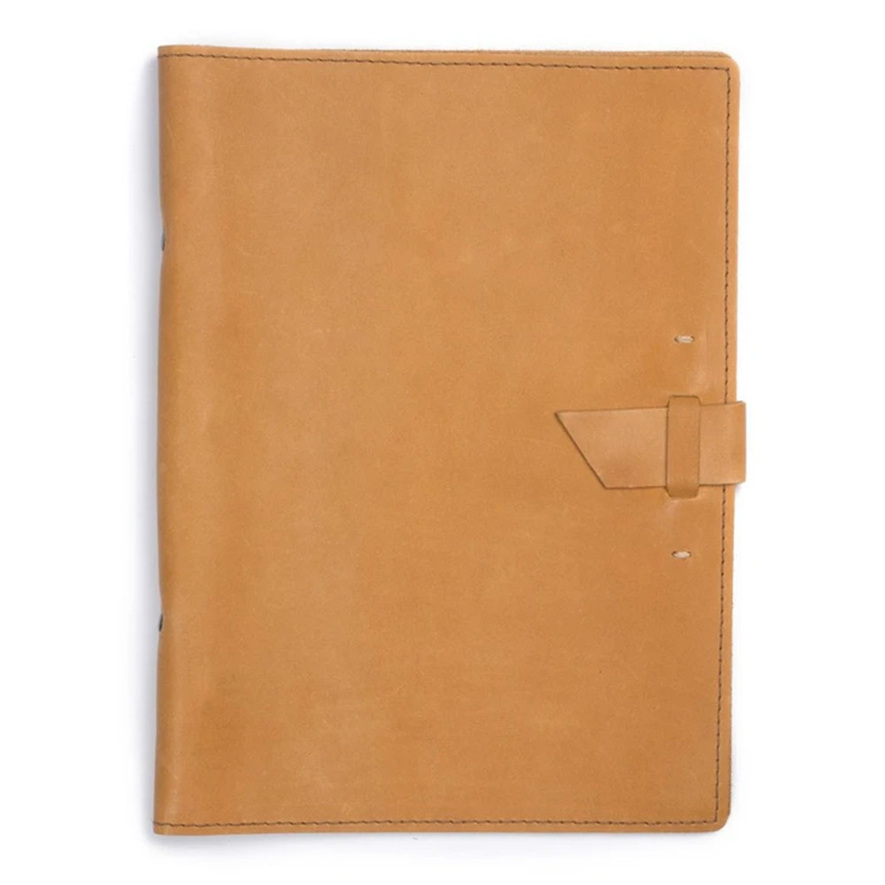 Personalized Soft Leather Binder with flap 8.5" x 11"