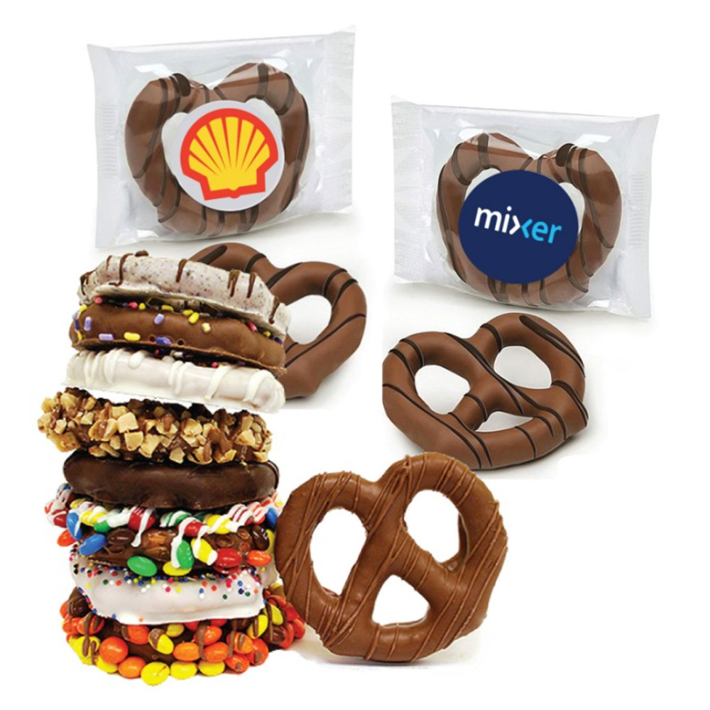 Gourmet Chocolate Pretzel Twists Individually Wrapped