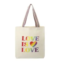 Rainbow Pride Recycled Cotton Tote - 6 oz